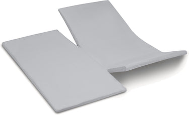 Cinderella - topper hoeslaken met dubbele split - jersey - 180x200 210 cm - lichtgrijs