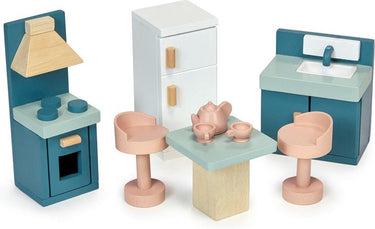 Mentari houten keuken speelgoed set - poppenhuis accessoires.