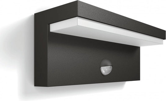 Philips led philips bustan buitenwandlamp - met sensor - antraciet