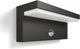Philips led philips bustan buitenwandlamp - met sensor - antraciet