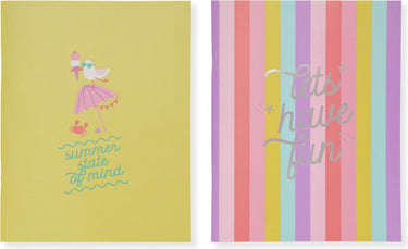 Kangaro schriften - beach happy - a5 - lijn - 4 stuks