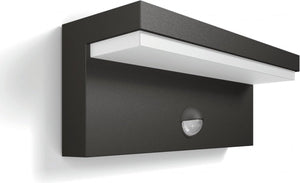 Philips led philips bustan buitenwandlamp - met sensor - antraciet
