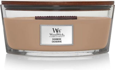 Woodwick heartwick flame ellipse geurkaars - cashmere - 50 branduren