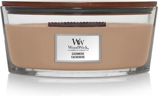 Woodwick heartwick flame ellipse geurkaars - cashmere - 50 branduren