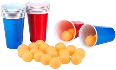Geen merk beer pong set - 48 delig - bekers en balletjes - partyspel - drankspel