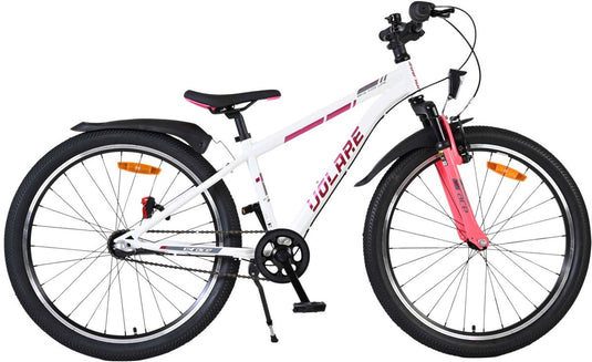 Volare xc race kinderfiets - 24 inch - wit roze - shimano nexus 3