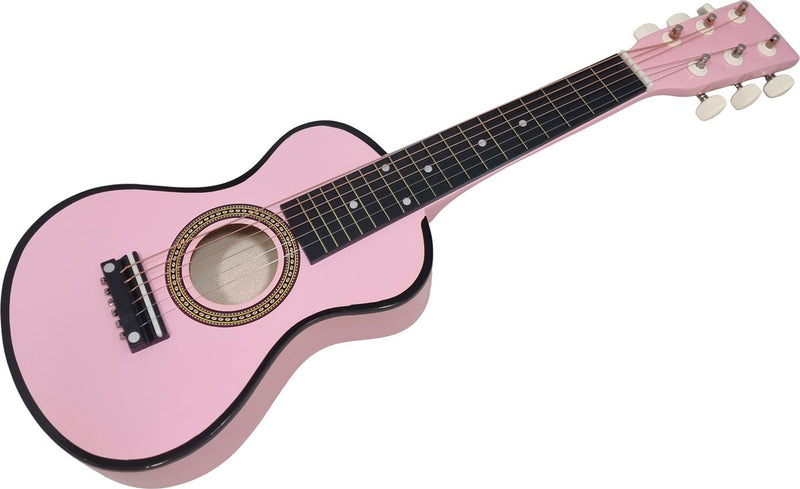 Load image into Gallery viewer, Playwood kindergitaar - roze houten speelgoedinstrument met 6 snaren
