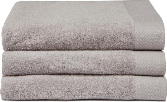 Seahorse pure badhanddoek - set van 3 - katoen - superzacht - badstof - 60x110 cm - beige