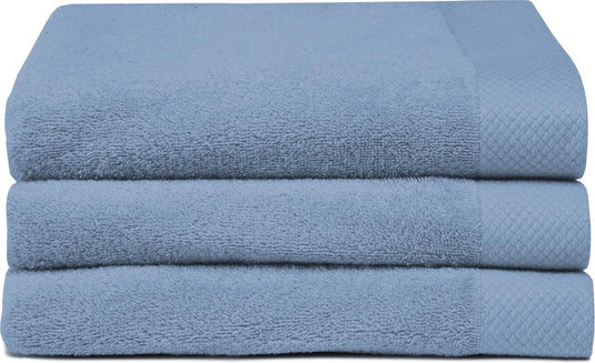 Seahorse pure - handdoek - 60x110 cm - set van 3 - denim