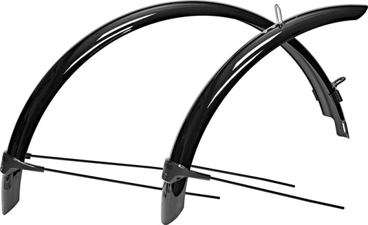 Bbb cycling cityguard spatbordensets stadsfiets - 22 inch - voorspatbord en achterspatbord - verstelbaar - zwart - bfd-40