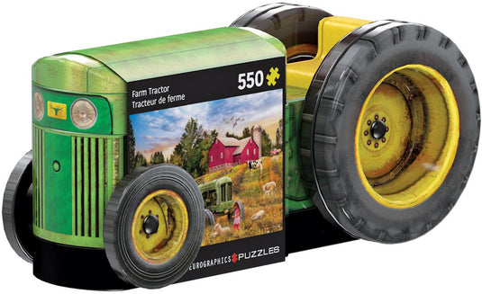 Eurographics puzzel vintage tractor - 550 stukjes - metalen doos.