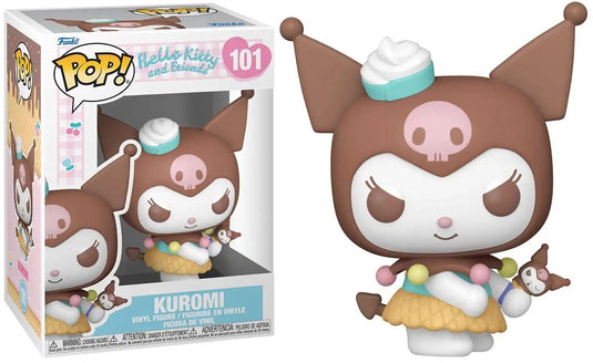 Funko hello kitty hello kitty and friends - kuromi (ice cream) vinylfiguur 101 pop! meerkleurig unisex
