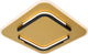 Lucide andreas - plafonnière (plafondlamp) - led - 1x30w 2700k - mat goud messing