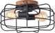 Brilliant gwen - plafondlamp - e27 max 2x60w - hout zwart