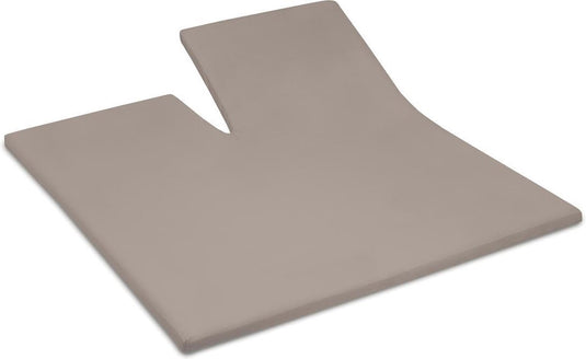 Cinderella - weekend - topper hoeslaken met split - 180x200 cm - tot 15 cm matrashoogte - 100% katoen - taupe