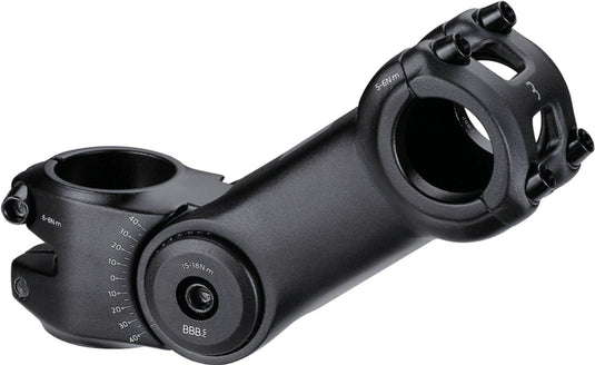 Bbb cycling highsix stuurpen fiets 130mm – verstelbare stuurpen -40° +40° hoek – 25.4mm sturen – zwart – bhs-28