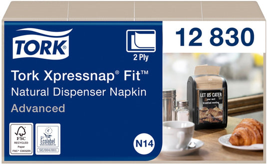 Tork servet n14 advanced multifold 2laags naturel