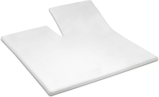 Cinderella - topper - hoeslaken met split - tot 15 cm matrashoogte - double jersey - 200x200 210 cm - wit