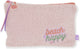 Kangaro etui - beach happy - roze teddy - 24x15cm
