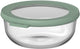 Mepal glazen vershouddoos rond cirqula - 750 ml - glazen vershoudbakjes - hittebestendig tot 550 °c. zonder deksel - meal prep bakjes - nordic sage