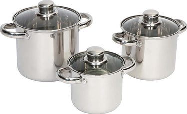 Bo-camp - pannenset - royal plus - 3-delig - rvs