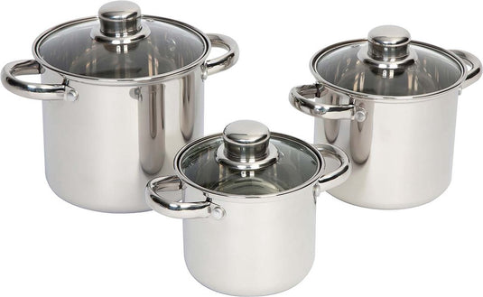 Bo-camp - pannenset - royal plus - 3-delig - rvs