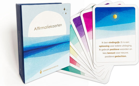 Voor positiviteit affirmatiekaarten - positieve affirmaties - 60 kaarten in bewaardoos - inzichtkaarten - manifesteren