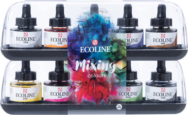 Load image into Gallery viewer, Ecoline vloeibare waterverf mengset | 10 x 30 ml
