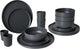 Bo-camp - industrial - servies - patom - 16 stuks - antraciet