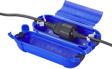 Proplus stekkersafe veiligheidsbox - ip44 - voor schuko stekkerverbindingen - blauw