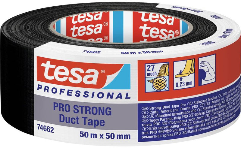Load image into Gallery viewer, Tesa professional tesa duct tape pro-strong 66462-00002-00 reparatietape zwart (l x b) 50 m x 50 mm 1 stuk(s)
