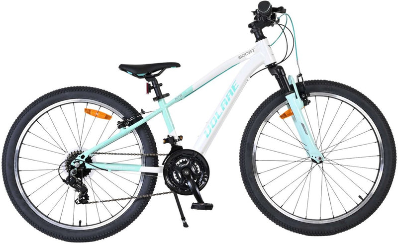 Load image into Gallery viewer, Volare boost kinderfiets - 24 inch - wit mintgroen - 21 speed
