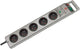 Brennenstuhl super-solid 13.500a stekkerdoos met overspanningsbeveiliging 5-voudig zilver 2,5m h05vv-f 3g1,5 *fr*