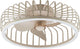 Brilliant capo - plafondventilator - met verlichting - ø 48 cm - led 36w - cct - 2700k-6500k - dimbaar - afstandsbediening - beige - zeer stil
