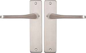 Starx deurklink zilver - rvs look â€“ deurbeslag â€“ deurkruk met schild â€“ blind - deurklink vlinder - 43 x 180 mm â€“ ã˜ 18 mm