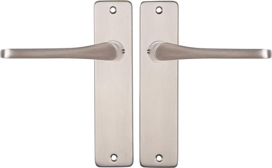 Starx deurklink zilver - rvs look â€“ deurbeslag â€“ deurkruk met schild â€“ blind - deurklink vlinder - 43 x 180 mm â€“ ã˜ 18 mm