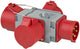 Brennenstuhl cee-adapter stroomverdeler ip44 (1x cee-stekker 400v 32a 3x cee-aansluitingen 400v 32a) voor de bouwplaats