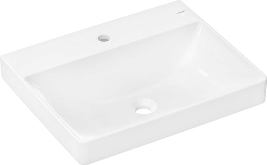 Hansgrohe xelu q - wastafel - 600 480 mm maat - met kraangat - zonder overloop - wit