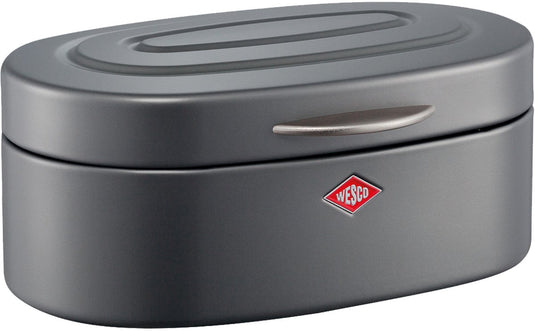 Wesco single elly broodtrommel | 8,5 liter | metaal - mat grafiet | broodbewaardoos