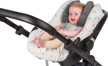 Dooky - babykussen - grijs - 0-5 jaar - hoofd en nek ondersteuning - voor kinderwagen en autostoel