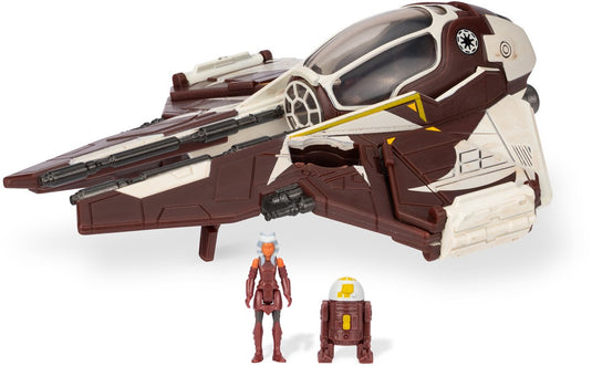 Jazwares star wars- vehicle multipack (7,5cm vehicle figure + 7,5cm vehicle) - ahsoka tano - starfighter evolution box set