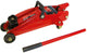 Carpoint garagekrik – verrijdbaar – hydraulisch - maximaal draagvermogen 2000kg - hefhoogte van 130-380mm - automatische veiligheidsklep - lange pompstang – zwenkwielen – met tüv gs product certificering