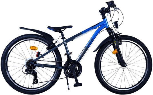 Volare xc race kinderfiets - 24 inch - blauw grijs - 21 speed