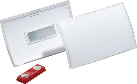 Merkloos sans marque durable naambord click fold met magneet, kunststof, 10 ve 90 x 54 mm
