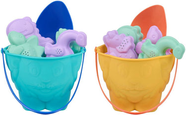 Eddy toys strandspeelgoed - zandspeelgoed met emmer, schep en zandvormpjes - dierenthema