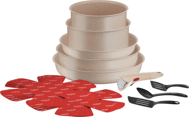 Tefal ingenio delight on - pannenset - 17-delig - inductie - stapelbaar - afneembare handgreep - ruimtebesparend