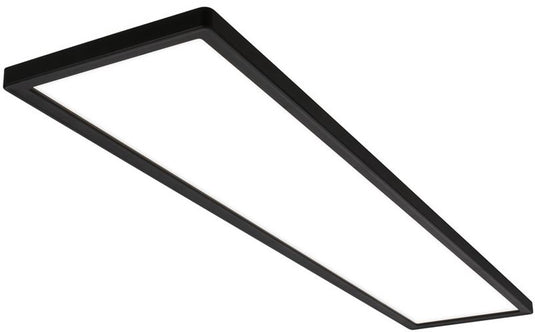 Briloner tava - led plafonniere - plafondlamp met indirect licht - neutraal wit licht - 98cm - zwart