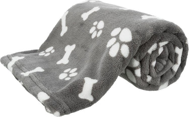 Trixie hondendeken kenny fleece bot pootjes grijs