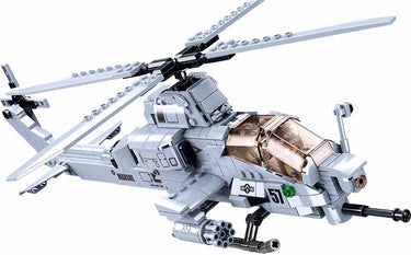 Sluban modelbricks helikopter ah-1z viper bouwspeelgoed – constructiespeelgoed – bouwset met 482 bouwstenen – m38‑b0838 – vanaf 10 jaar