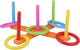 Eddy toys ringwerp spel 12-delig - ring gooien spel voor kinderen - werpspel toss game voor buiten - buitenspel speelgoed - tuinspel kinderen - ring toss spel ringwerpset